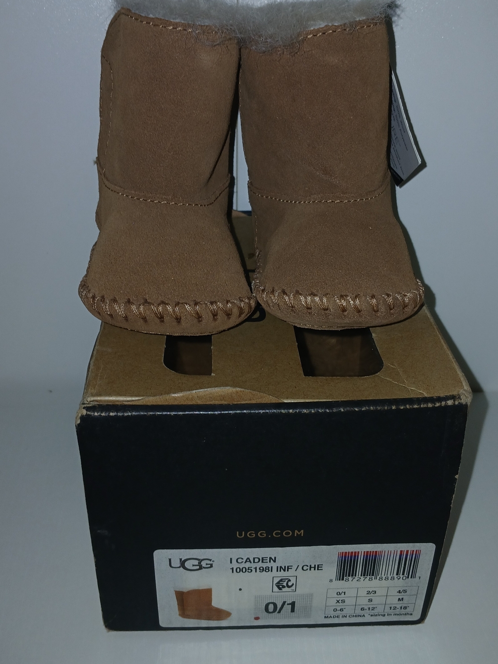 UGG Kids Chestnut Suede Moccasin-Style Boot